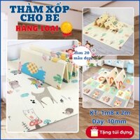 Thảm xốp xpe trải sàn cho bé, chiếu gấp gọn 2 mặt, tấm lót chống thấm cho bé tập bò kích thước 1m8 2m LOẠI 1