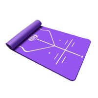 Thảm yoga 15mm TPE (kèm túi+dây buộc+bóng yoga 25cm)-Tím