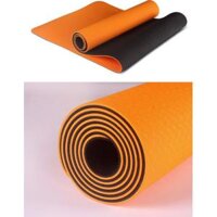 Thảm yoga 6mm 2 lớp TPE Cao cấp kèm túi lưới Đủ màu-Đảm bảo hàng đúc không tách lớp - CamTúi