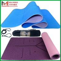 Thảm Yoga Định Tuyến Dày 6mm Chọn Màu – Bộ Thảm Tập Gym Cao Cấp Chống Trượt– Kèm Túi Đựng Dây Buộc Thảm Tập Yoga