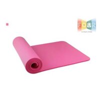 THẢM YOGA NBR KHÔNG TRƠN, TRƯỢT CHẤT LƯỢNG CAO 0.8cm TẶNG KÈM TÚI  DÂY ĐEO - Hồng