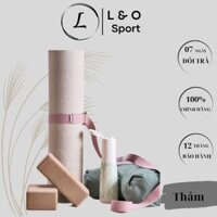 Thảm Yoga Tập Gym Định Tuyến 2 lớp 6 - 8mm cao cấp, thảm tập chống trượt gấp gọn, bền, đẹp, tiện lợi- L&O SPORT