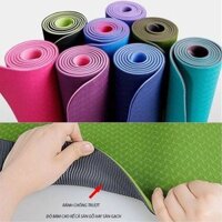 Thảm Yoga /Thảm Tập Gym TPE 2 Lớp 6mm Cao Cấp Chống Trượt 2 Mặt