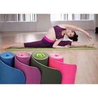 Thảm Yoga TPE 2 lớp 6mm kèm túi đựng