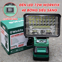 Thân bóng đèn LED Chạy pin máy khoan WORKFIX WF-L48 70W 48 LED siêu sáng sử dụng chân pin phổ thông makita .