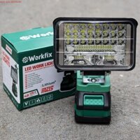 Thân bóng đèn LED Chạy pin máy khoan WORKFIX WF-L48 70W 48 LED siêu sáng sử dụng chân pin phổ thông Máy xây dựng HT
