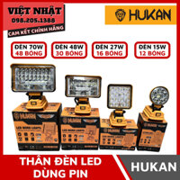 Thân bóng đèn pha Led tích điện dùng pin 21V Hukan các cỡ lớn nhỏ 90W 84 bóng - 70W 48 bóng - 48W 30 bóng - 27W 16 bóng