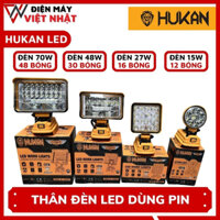 Thân bóng đèn pha Led tích điện dùng pin 21V Hukan các cỡ lớn nhỏ 90W 84 bóng - 70W 48 bóng - 48W 30 bóng - 27W 16 bóng