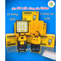 Thân đèn pha LED 16 bóng 48 bóng siêu sáng STARKER xài chân pin phổ thông kèm 2 cổng USB sạc điện thoại