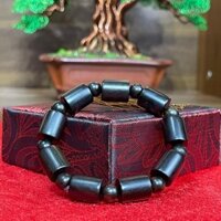 [Thản Đồ Gỗ] Vòng Đeo Tay Đốt Trúc Gỗ Mun Sừng Khánh Hoà.