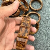 [Thản Đồ Gỗ] Vòng Đeo Tay Gỗ Nu Ngọc Am Bản Bẹt.