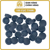 Than hoạt tính xông đốt trầm hương HÀ XÁ dạng viên không mùi ít khói an toàn sức khỏe - 100 cục than