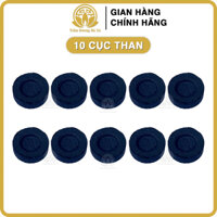 Than hoạt tính xông đốt trầm hương HÀ XÁ dạng viên không mùi ít khói an toàn sức khỏe - 10 cục than