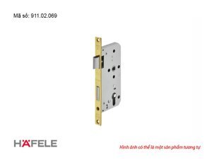 Thân khóa lưỡi gà chốt chết màu đồng bóng PVD Hafele 911.02.069