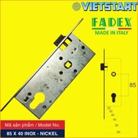 Thân khóa tay gạt Italy - Fadex Inox - Trắng, Vàng - 85x40 INOX
