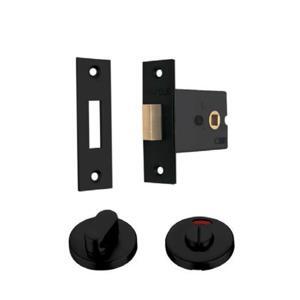 Thân khóa và chốt vệ sinh đen mờ Hafele 902.54.291