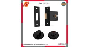 Thân khóa và chốt vệ sinh đen mờ Hafele 902.54.291