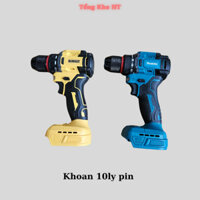 Thân Máy Khoan dùng Pin; Chân pin phổ thông; động cơ không chổi than, đầu auto lock 10mm; mặt sau có bọc inox