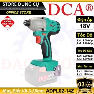 Thân máy siết vít dùng pin 18V DCA ADPL02-14Z