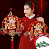 Thần tài lắc đầu gọi tài lộc đồ trang trí tết thần tài treo cửa may mắn tết 2025