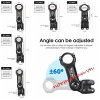 Thân tay lái xe đạp NORMAN6G, Thân xe đạp nâng góc có thể điều chỉnh Công suất Mtb, Không dễ bị hư hỏng Hợp kim nhôm mạnh 31.8 / 25.4 Bộ chuyển đổi mở rộng tay lái Xe đạp leo núi