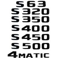 Thân Xe Chữ Logo Biểu Tượng Huy Hiệu Đề Can Miếng Dán Cho Xe Mercedes-Benz S Class W222 W223 S63 S65 S200 S220 S250 S260 S300 S350 S400 S500 S550 S600 S320 S450 4MATIC Phụ Kiện