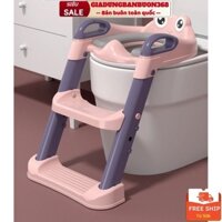 Thang Bô Vệ Sinh Có Nắp Thu Nhỏ Bồn Cầu Gấp Gọn Tiện Lợi Cho Các Bé, Có Sẵn Tay Vịn