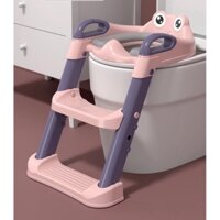 Thang bô vệ sinh có nắp thu nhỏ bồn cầu gấp gọn tiện lợi dùng cho bé trai và bé gái có sẵn tay vịn đi kèm