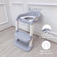 Thang bô vệ sinh có nắp thu nhỏ bồn cầu gấp gọn tiện lợi dùng cho bé trai và bé gái có sẵn tay vịn đi kèm