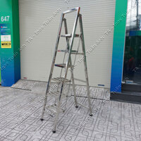 Thang chữ A inox, thang inox chữ A 5 bậc TI5B
