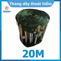 Thang dây thoát hiểm nhà cao tầng, dài 20 mét bao gồm cặp móc, chịu lực 450kg, Model: TDTH20