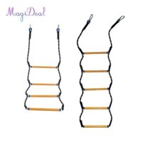 Thang dây thuyền MagiDeal Dây leo hạng nặng nhiều bước, Bậc nhựa cứng, Thang leo núi ngoài trời cho thuyền bơm hơi, thuyền Kayak, thuyền máy, ca nô