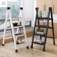 Thang gấp dày hộ gia đình, thang gấp bằng thép carbon dày, thang xương cá ống lồng đa chức năng