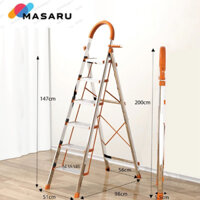 Thang Gấp Gọn  6 Bậc Khung Thang Chữ A Nhập Khẩu 1.5M 2M Thang Inox 304 Nhôm Ghế Gia Đình TOMOKO