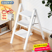 Thang gấp gọn thông minh đa năng cho gia đình, thang gấp 2 3 4 tầng chịu tải 150kg, chất liệu thép carbon dày dặn