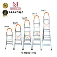 Thang Gấp Thông Minh Tay Vịn 3 4 5 6 7 Bậc Inox 304, Thang Nhôm Chữ A