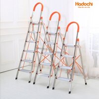 Thang Ghế Gấp Gọn, Thang Nhôm Ghế Bản To Dày Chắc Chắn 3-4-5-6-7 Bậc, Khung Inox Cao Cấp