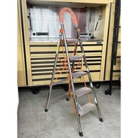 Thang ghế inox -Thang nhôm ghế tay vịn khung inox 3,4,5,6,7 bậc chiều cao 0,7m đến 1,7m