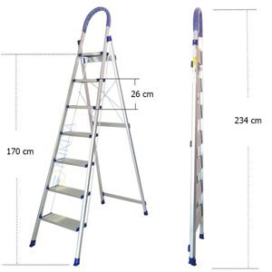 Thang ghế nhôm bậc lớn Nikita NKT-DL07