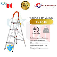 Thang Ghế Tay Vịn 4 Bậc Khung Inox NAKATA TY104B - HÀNG CHÍNH HÃNG