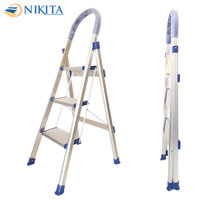 Thang ghế tay vịn gia đình xếp gọn, bậc thang to kèm tay vịn đảm bảo an toàn -Hàng chính hãng NIKITA - DL03