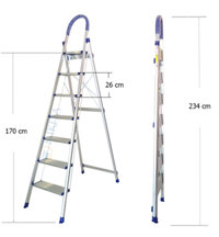 Thang ghế tay vịn gia đình xếp gọn, bậc thang to kèm tay vịn đảm bảo an toàn -Hàng chính hãng NIKITA - DL07
