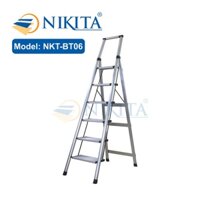 Thang ghế tay vịn gia đình xếp gọn, bậc thang to kèm tay vịn đảm bảo an toàn -Hàng chính hãng NIKITA - BT06