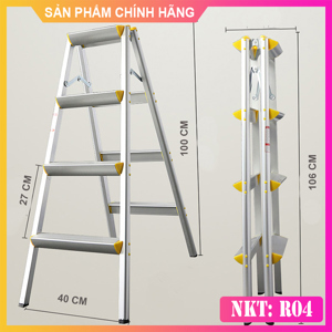 Thang nhôm chữ A 4 bậc Nikita R04