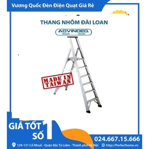 Thang nhôm chữ A đài loan 6 bậc Advindeq APS-06