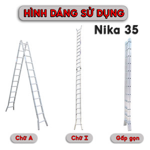 Thang Nhôm Chữ A Khóa Tự Động Nika 35
