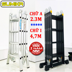 Thang nhôm gấp 4 đoạn Jumbo B304 - 4.7m