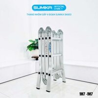Thang nhôm gấp 4 đoạn SUMIKA SK603, chữ A cao 1.7m, chữ I cao 3.4m