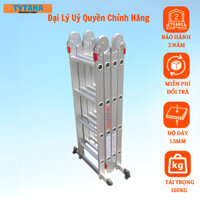 Thang nhôm gấp 4 đoạn TYTAKA TK404C (CHỮ A2.3M THẲNG 4.7M)