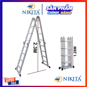 Thang nhôm gấp 4 khúc Nikiata NIK44